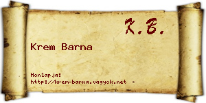 Krem Barna névjegykártya